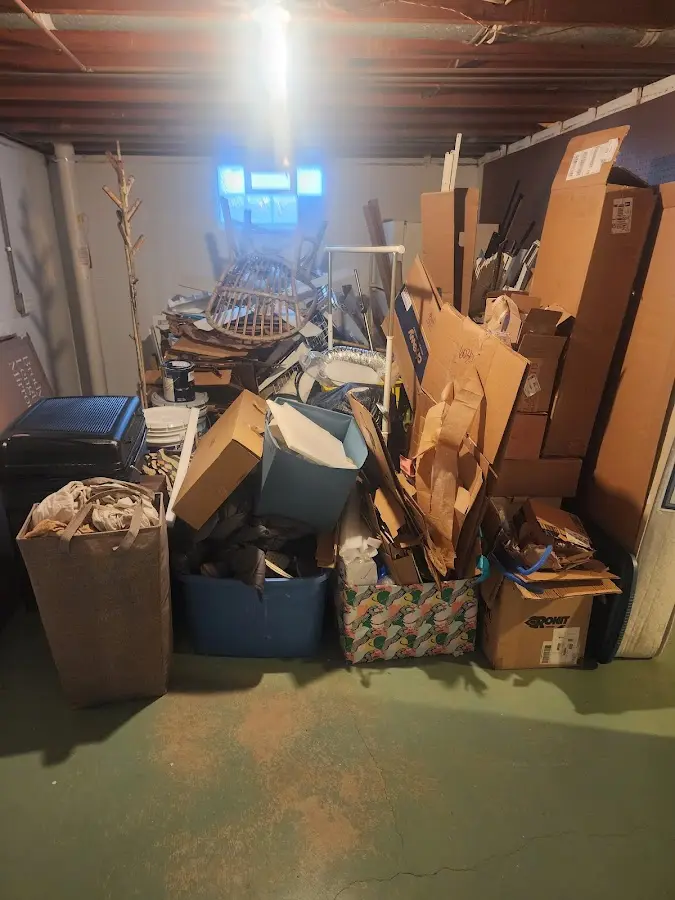 Roll-off dumpster container at job site for 2 Yard Dumpster Rental in Salem